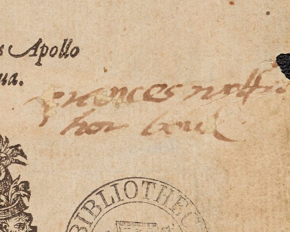 ‘hor bouk’: a piece of Frances Wolfreston’s collection